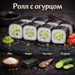 Роллы с огурцом
