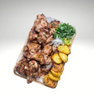 Шашлык из курицы с картошкой